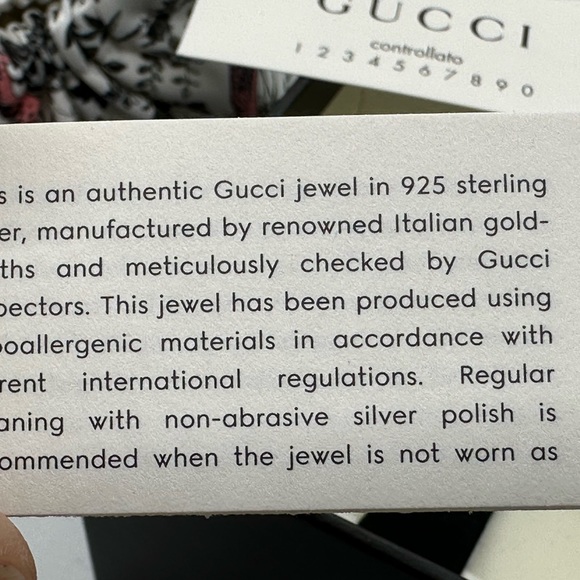 Gucci 925 Sterling Silver G Heart Charm Chain Link Bracelet NIB Made in Italy - Picture 7 of 9